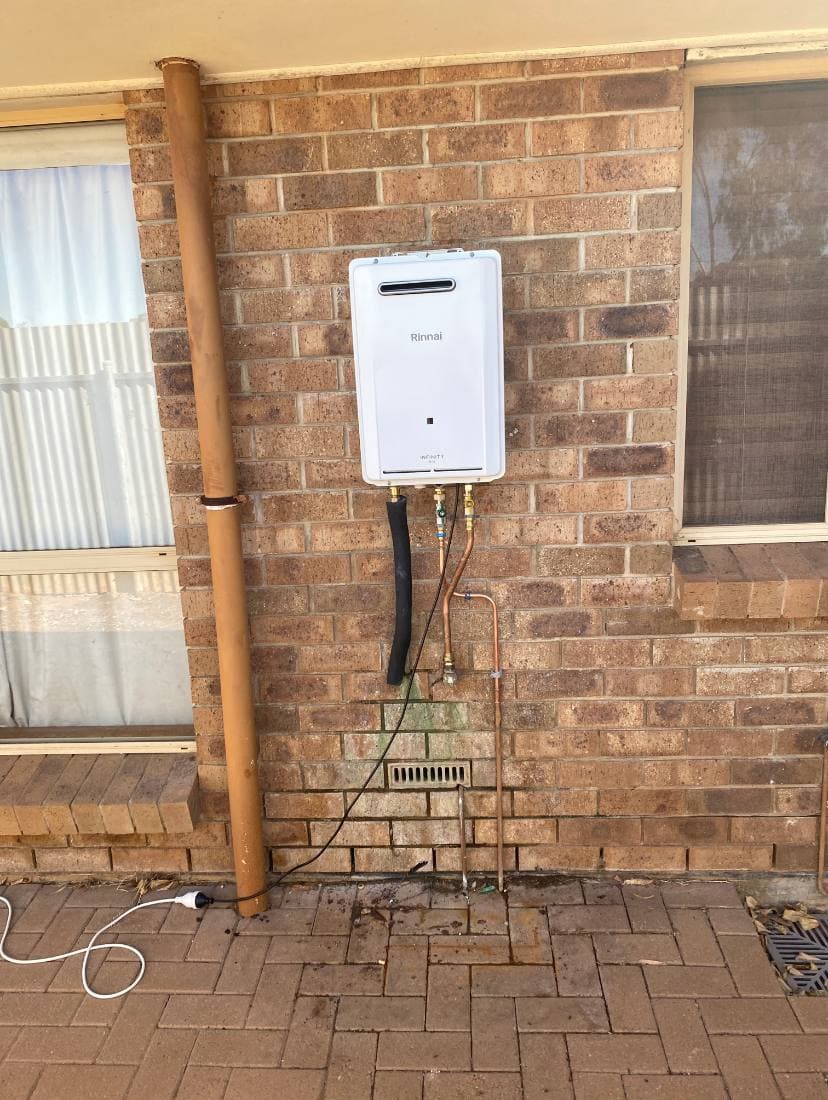 Rinnai gas hot water system installed in Modbury North
